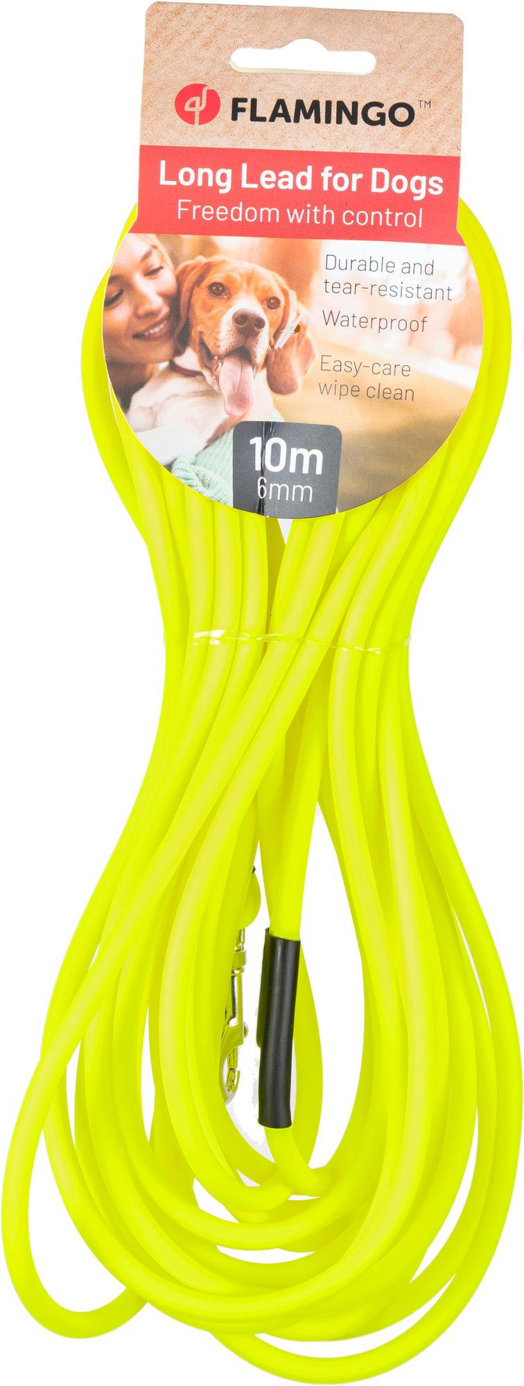 Trainings- en zoeklijn Caspar Fluo geel 10m 6mm